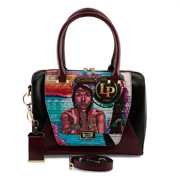 La Philipe Lp1002 2 The Wall Art Handbag Envelope Canvas Black