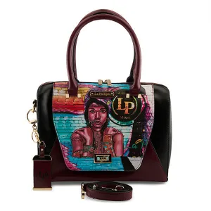 La Philipe Lp1002 2 The Wall Art Handbag Envelope Canvas Black