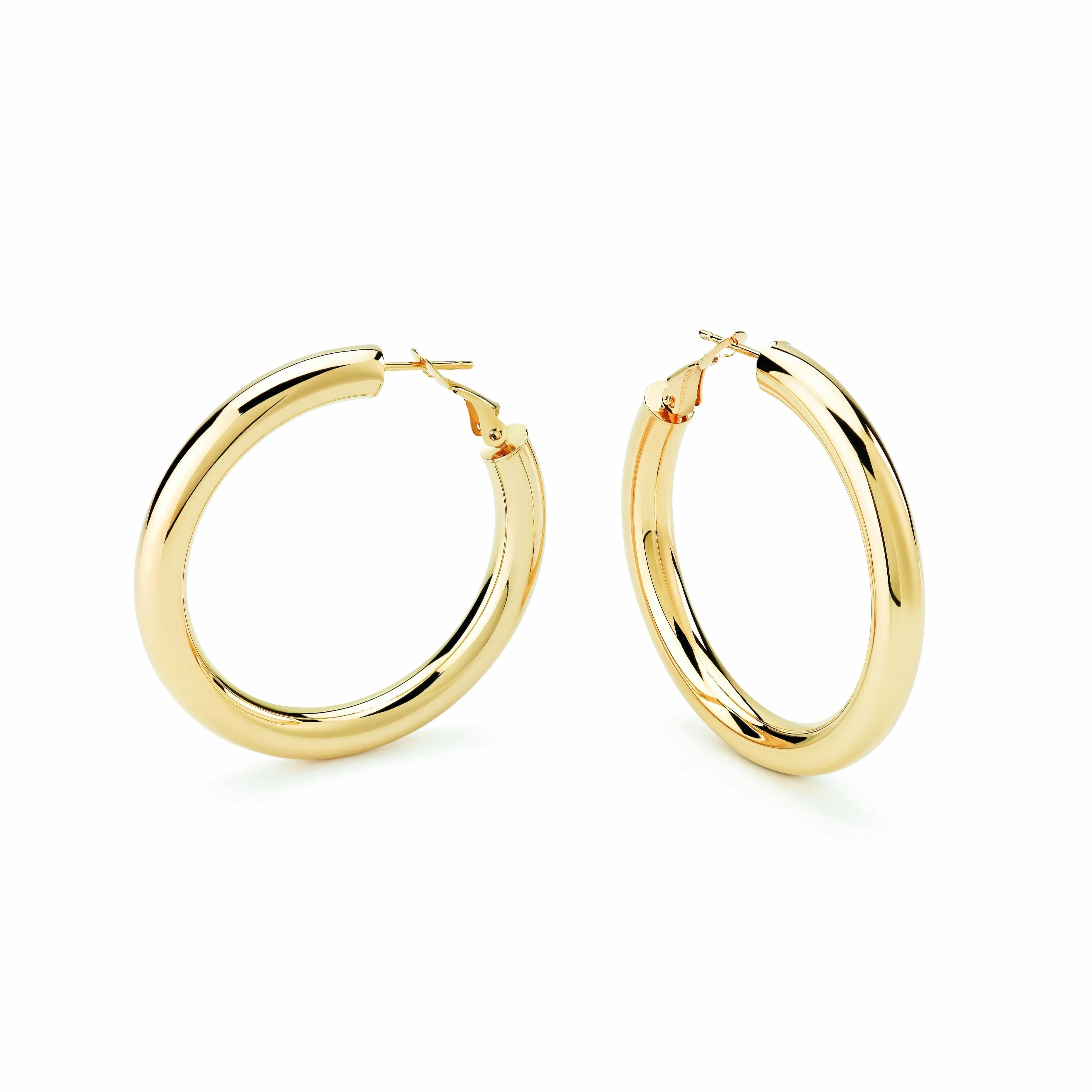 Large Bold Gold Lightweight Hoops