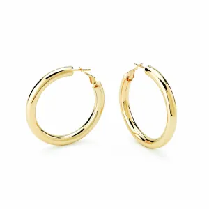Large Bold Gold Lightweight Hoops