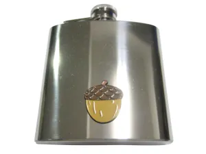Large Colorful Acorn 6oz Flask