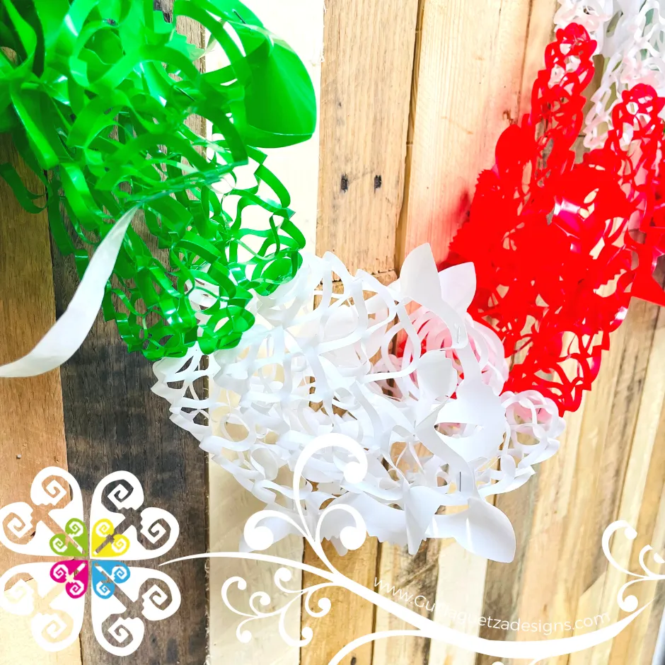 Large Tricolor Fiesta Decor - Square Flower Banner