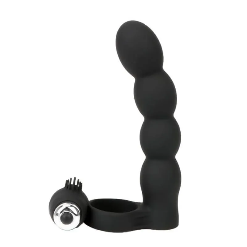 le Chapelet Anal Vibrant anneau pénien Noir