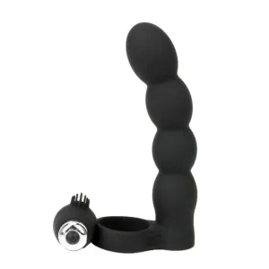 le Chapelet Anal Vibrant anneau pénien Noir