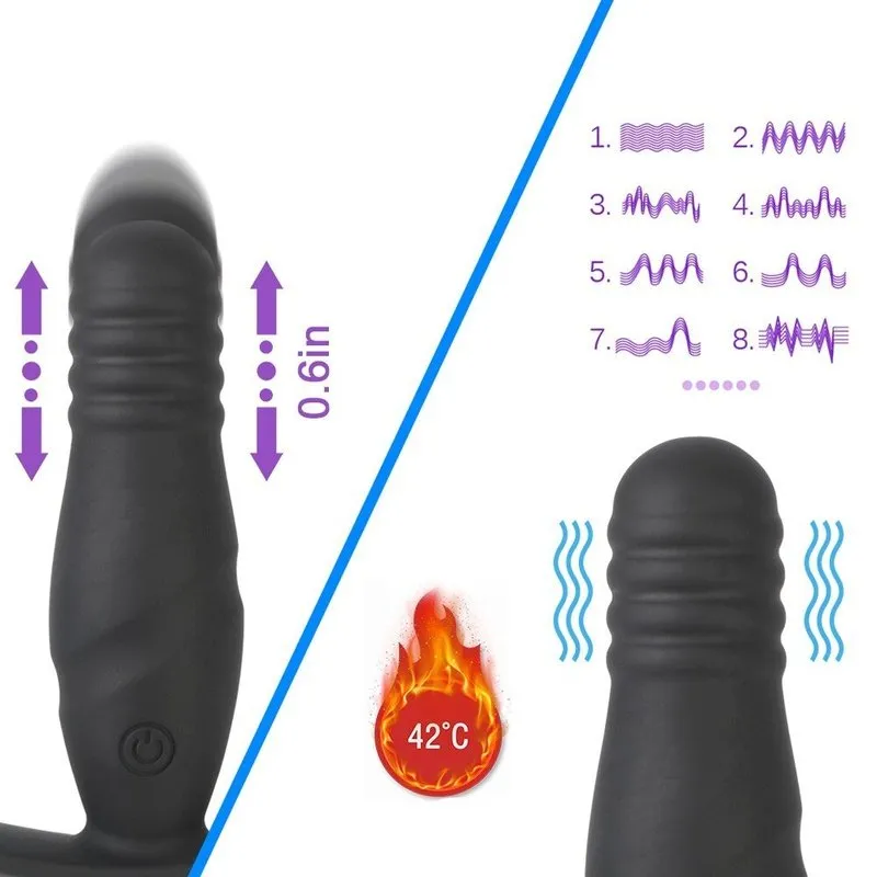 Le Plug anal vibrant avec télécommande silicone