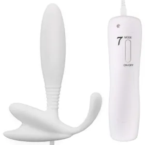 Le Plug Anal Vibrant blanc 7 fréquence