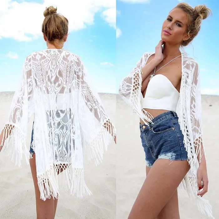 Lia Lace Tassel Cover Up
