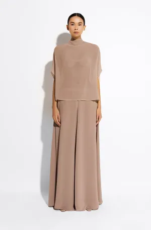 Lightweight Georgette Wide Leg Pant With Pockets