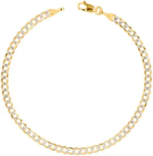 Lightweight Italian Cuban Anklet (10K)
