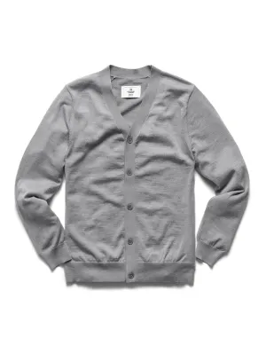 Lightweight Merino Harry Cardigan Heather Grey