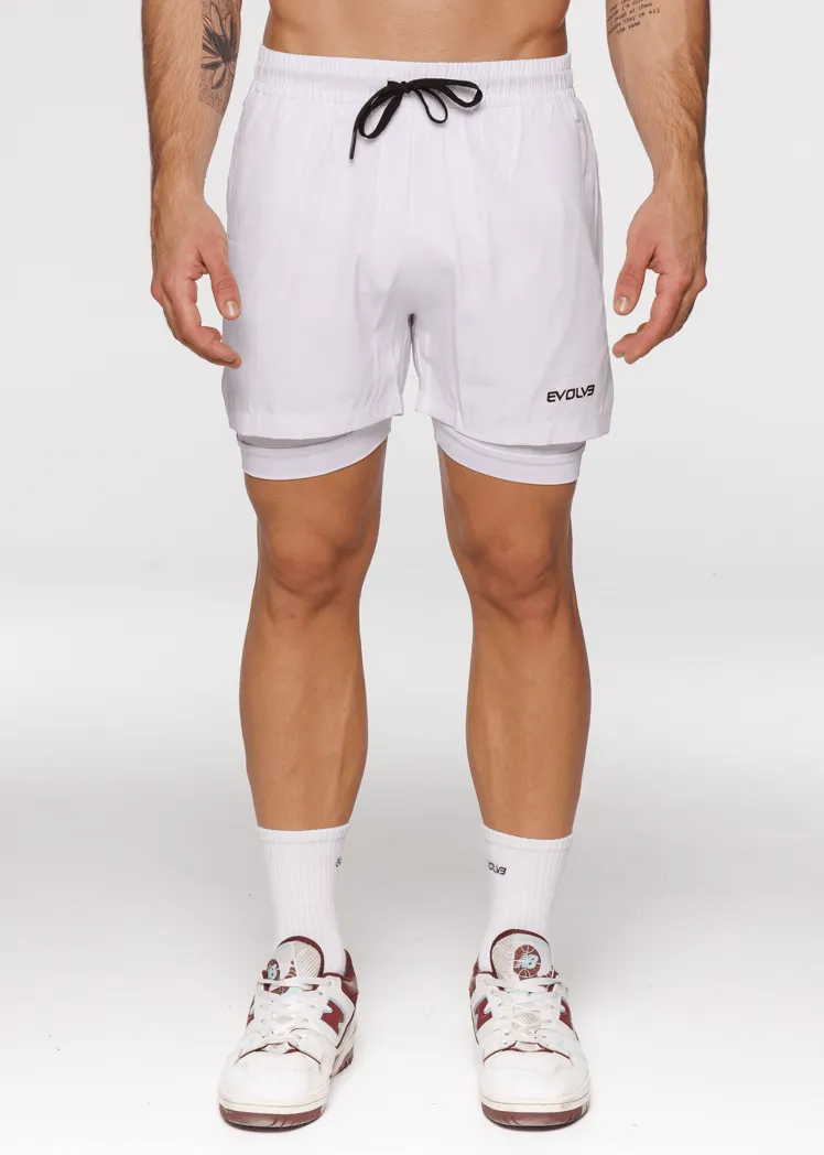 Limitless Active Shorts - White