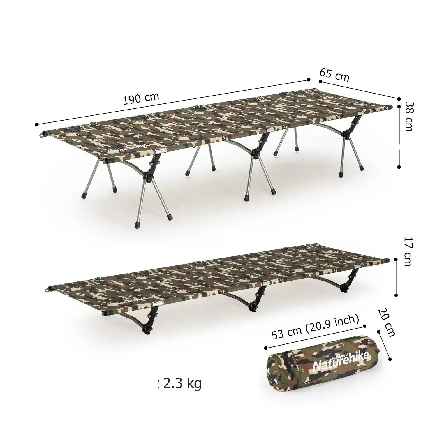 Lit de camp militaire pliable