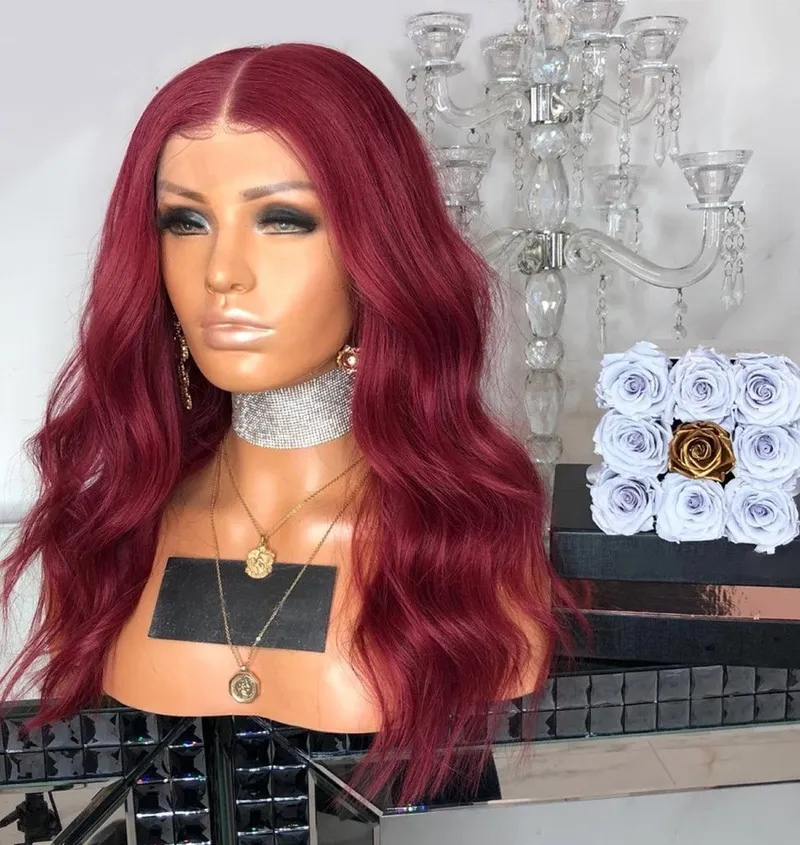 Long wavy red