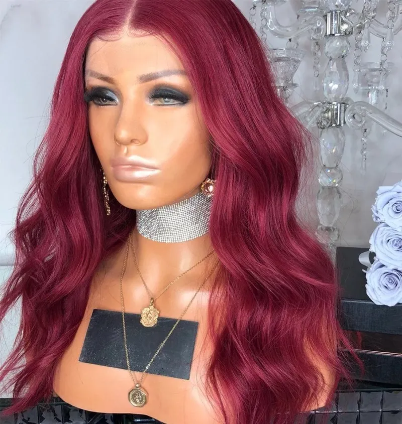 Long wavy red