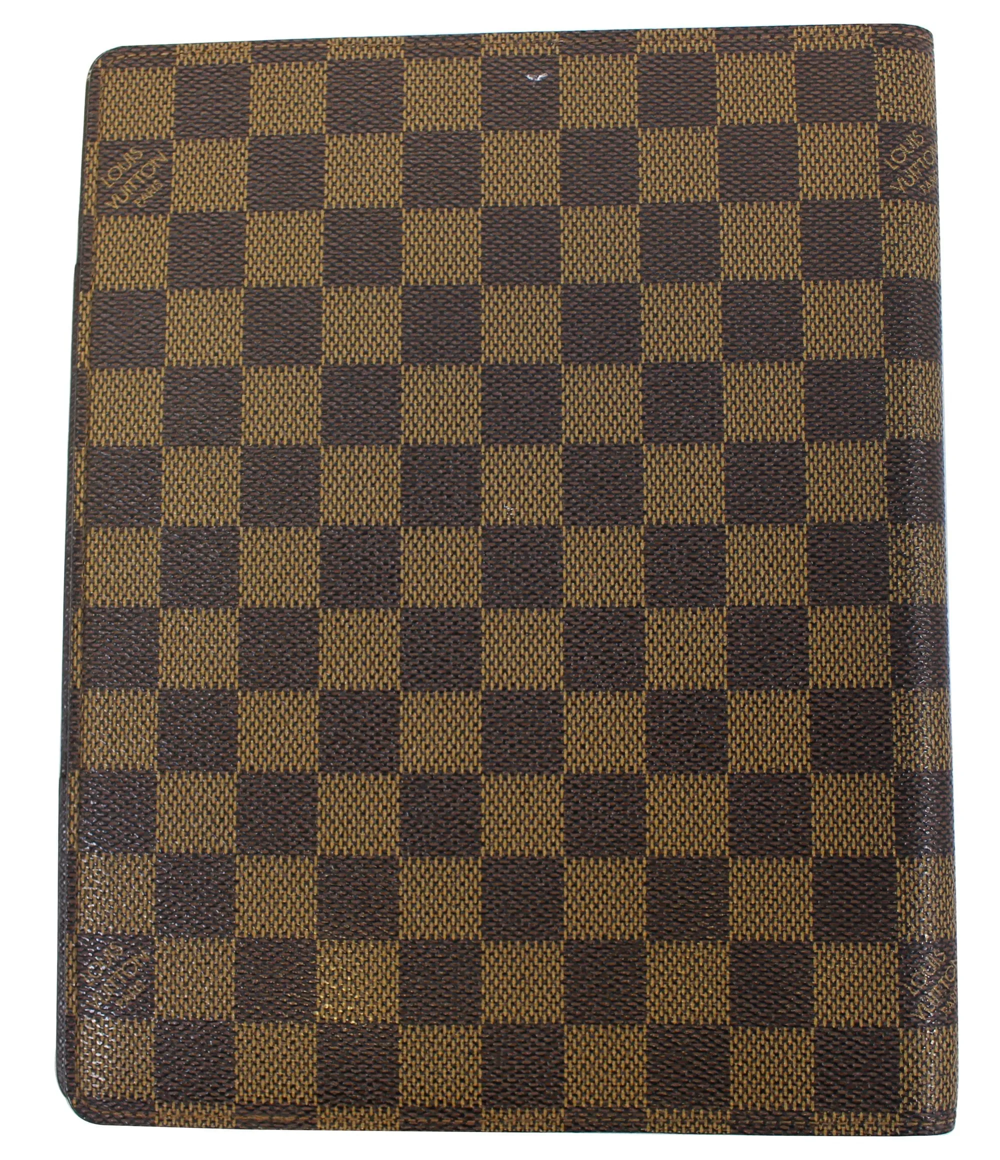 LOUIS VUITTON Agenda Bureau Damier Ebene  Note Cover