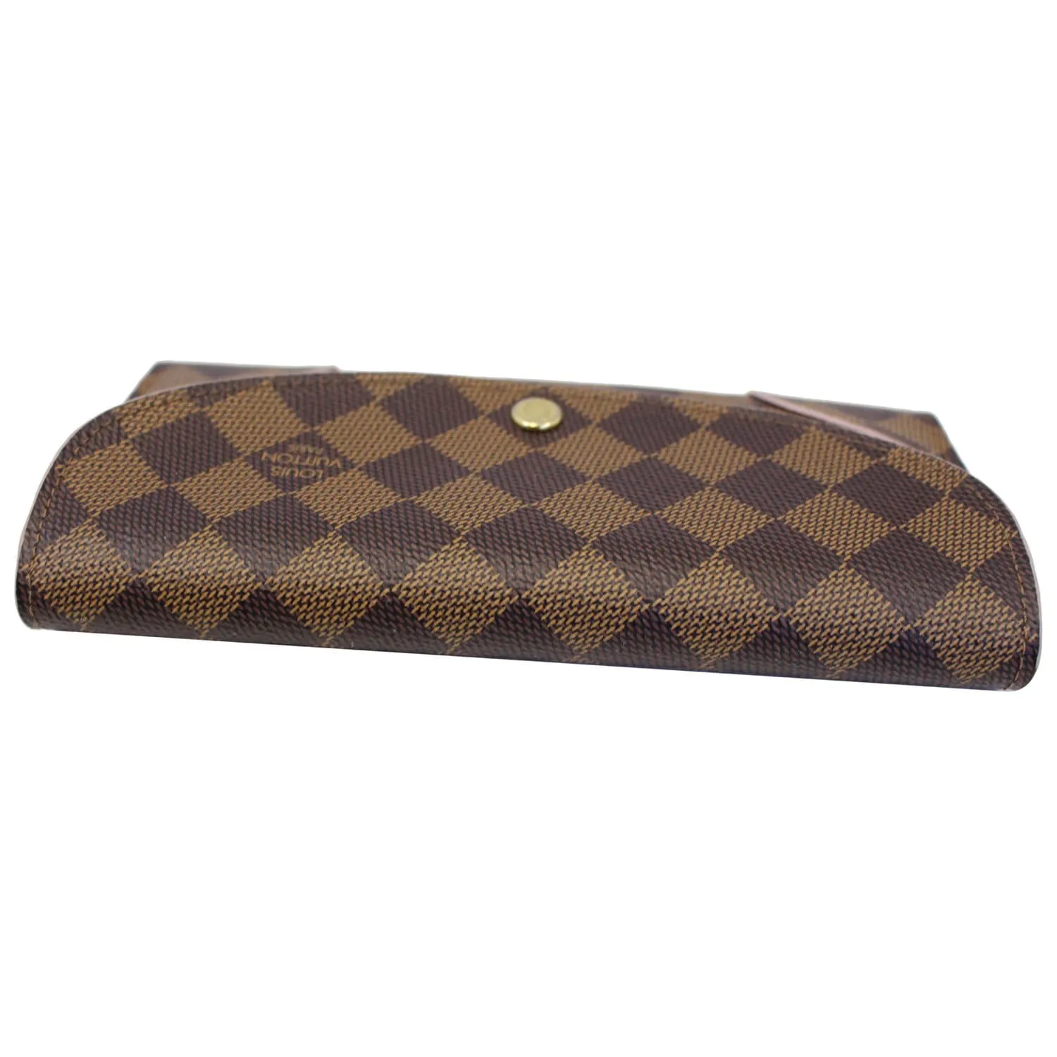 LOUIS VUITTON Caissa Damier Ebene Wallet Rose Ballerine