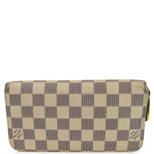 LOUIS VUITTON Damier Azur Zippy Long Wallet White - 20% OFF