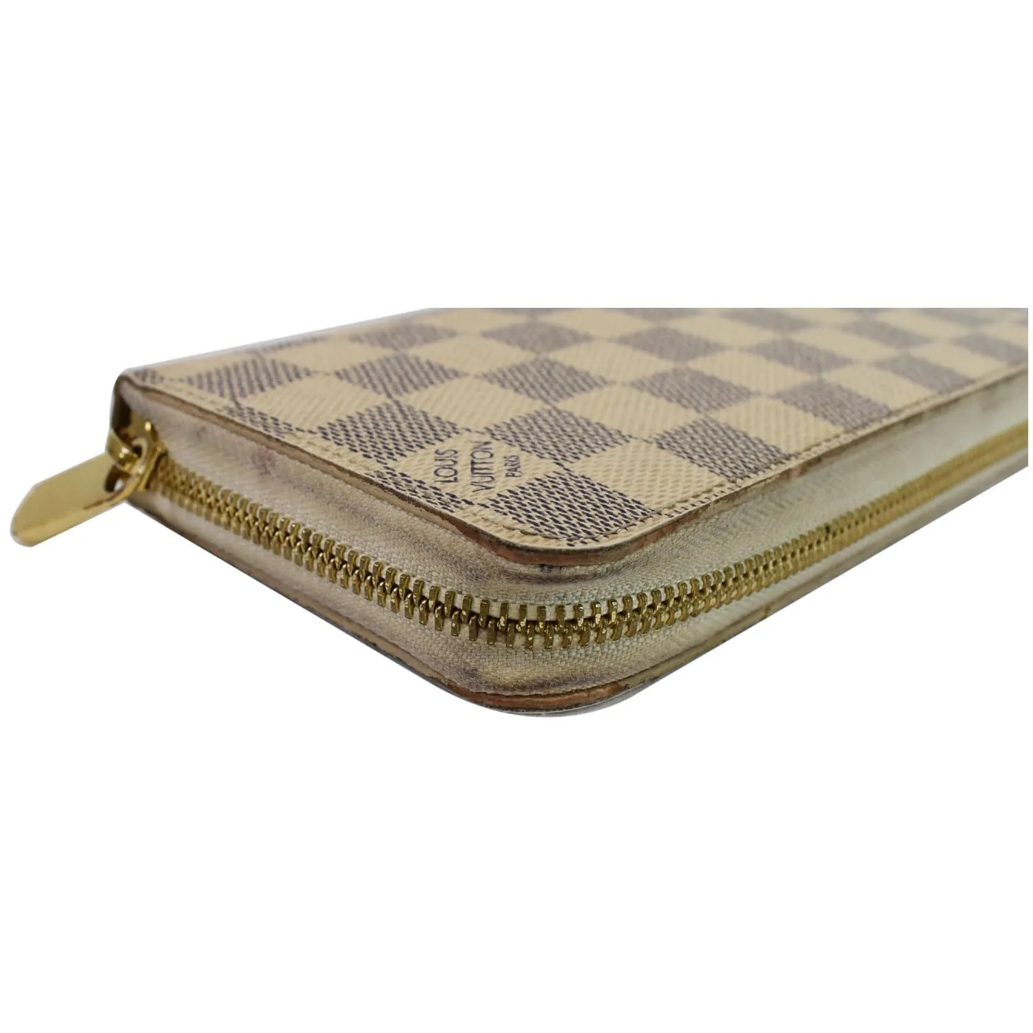 LOUIS VUITTON Damier Azur Zippy Long Wallet White - 20% OFF