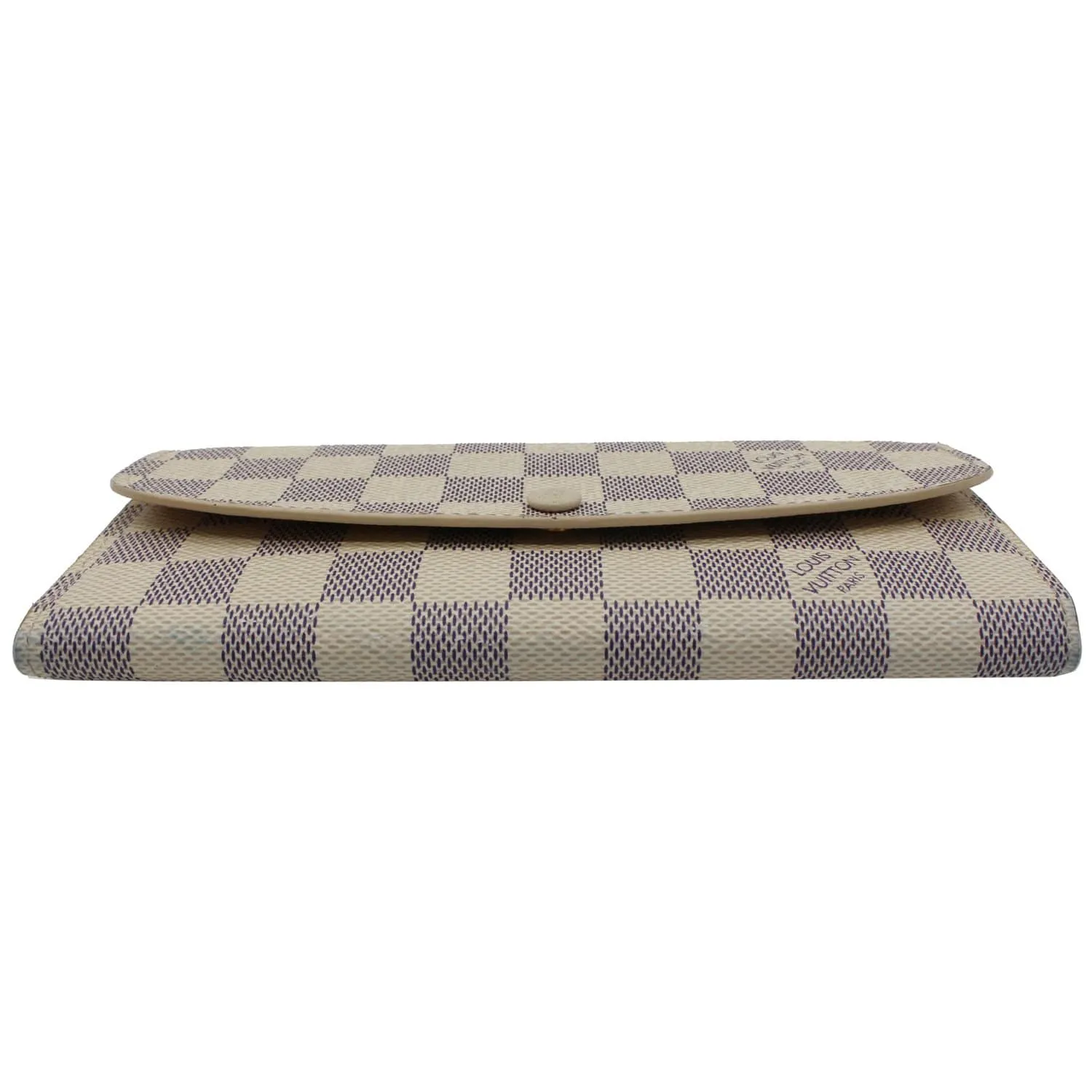 LOUIS VUITTON Emilie Damier Azur Wallet White