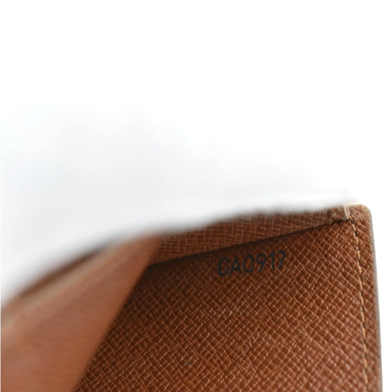 LOUIS VUITTON Fold Over Monogram Canvas Wallet Brown