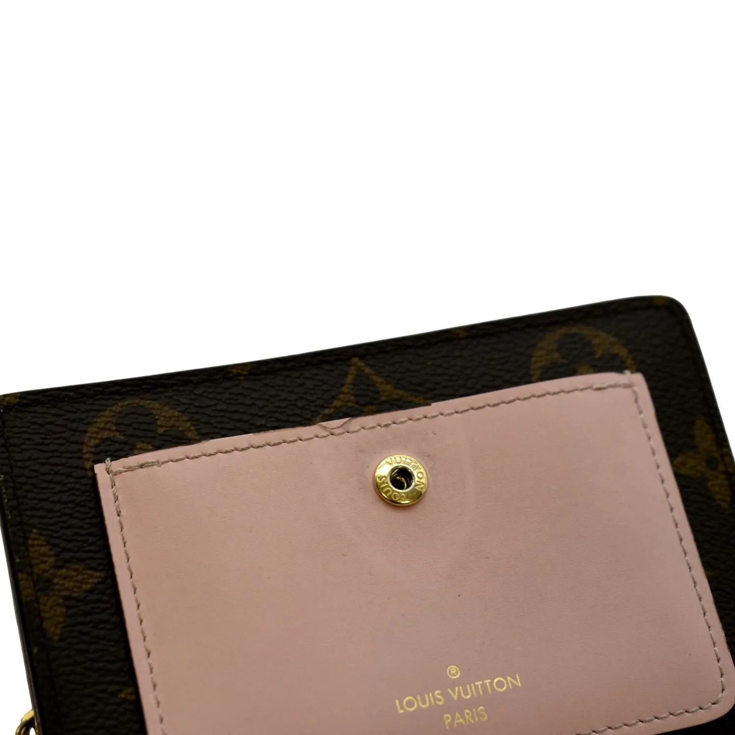 LOUIS VUITTON Juliette Monogram Canvas Wallet Rose pink
