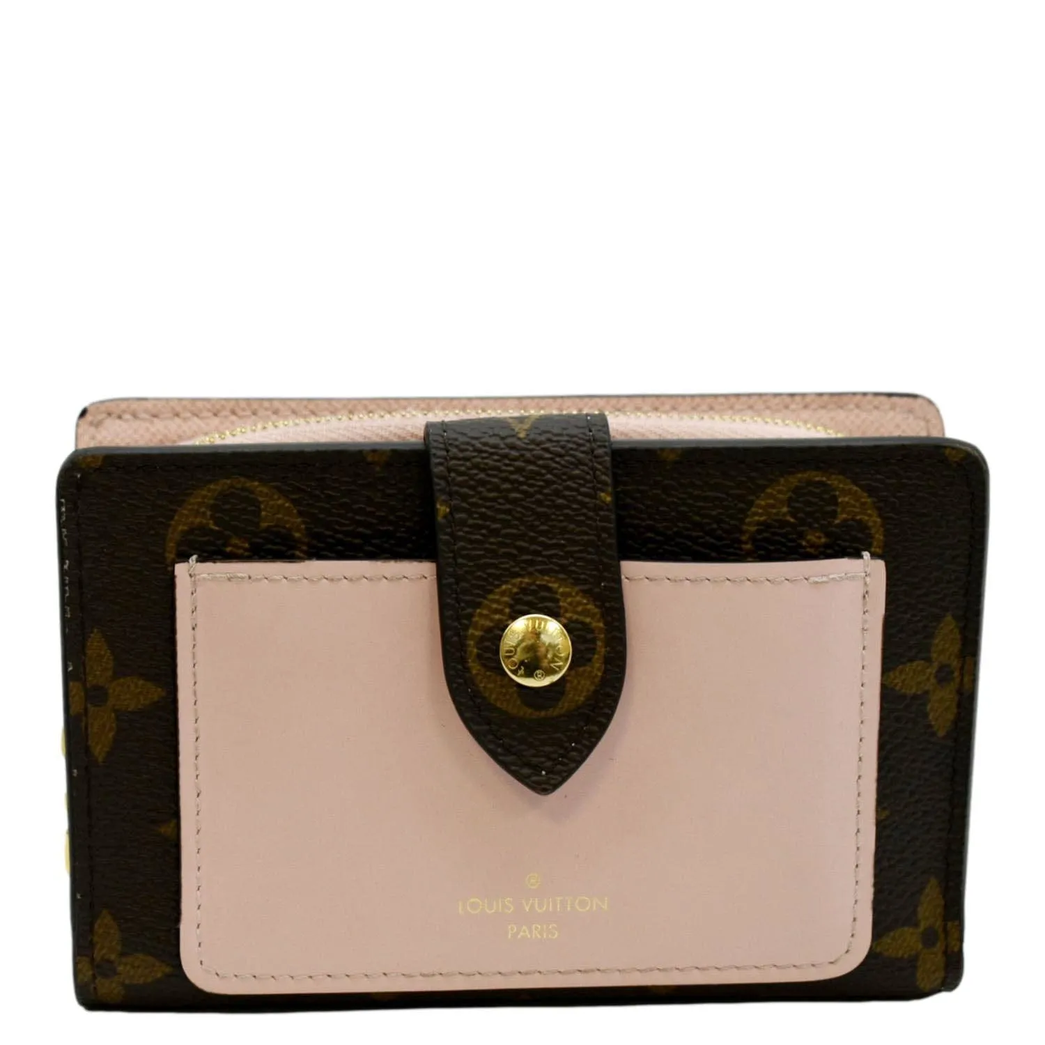 LOUIS VUITTON Juliette Monogram Canvas Wallet Rose pink