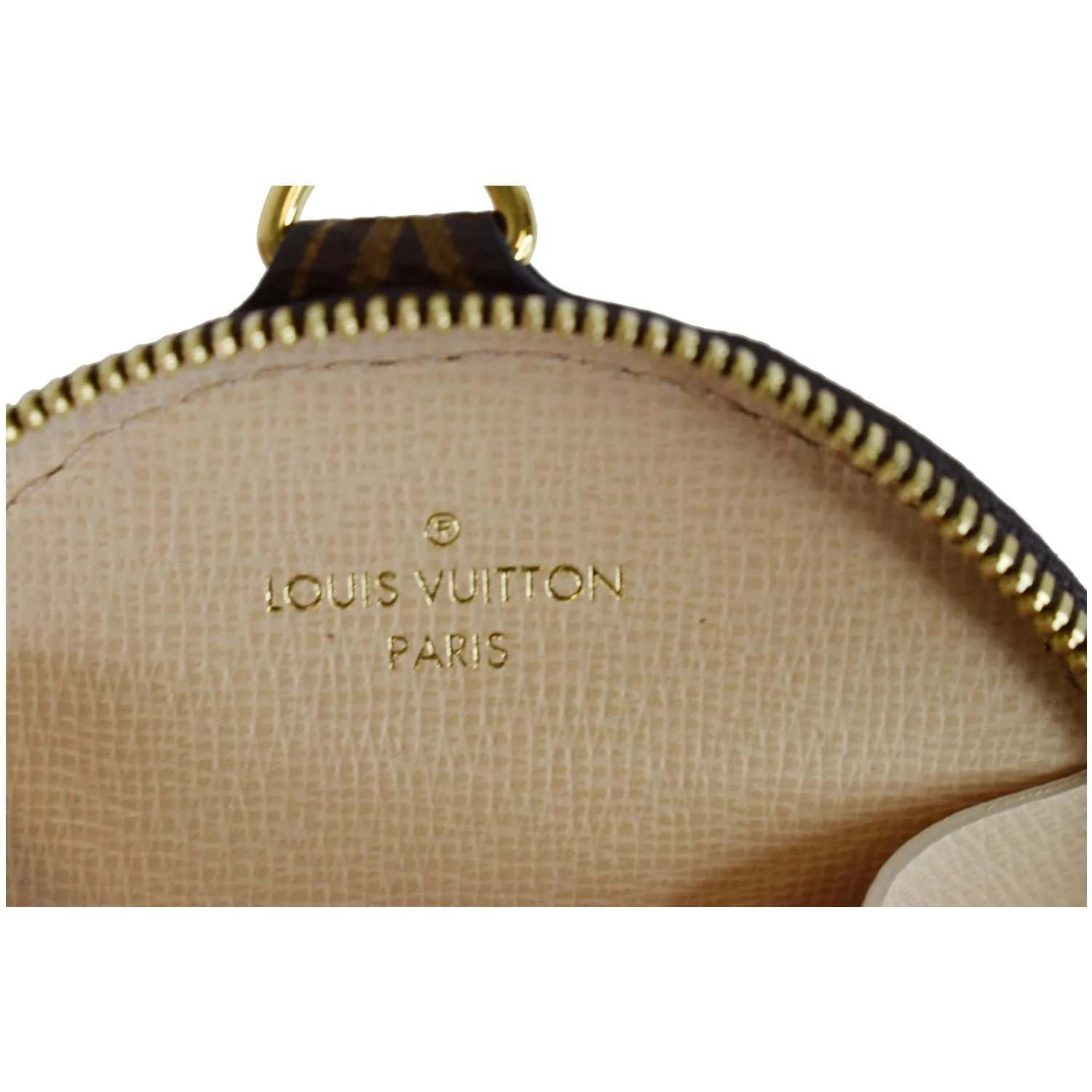 LOUIS VUITTON Monogram Canvas Round Zipped Coin Purse Brown