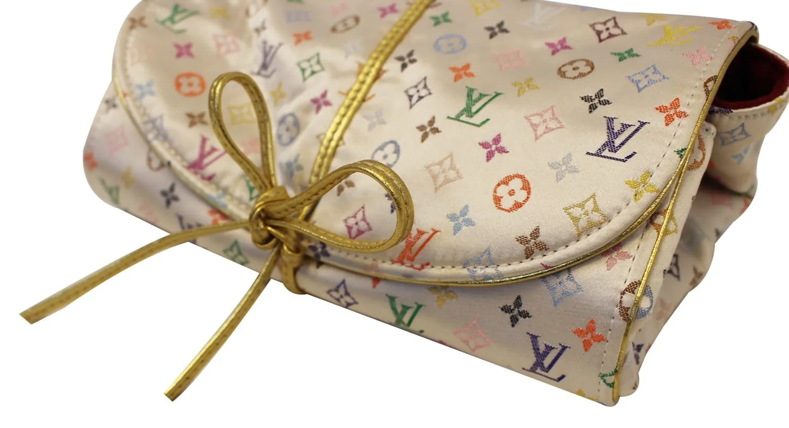 LOUIS VUITTON Monogram Multicolor Satin Trousse Bijoux Jewellery Case