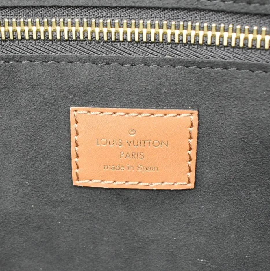 LOUIS VUITTON Neverfull MM Wild At Heart Monogram Empreinte Leather Tote Bag Black