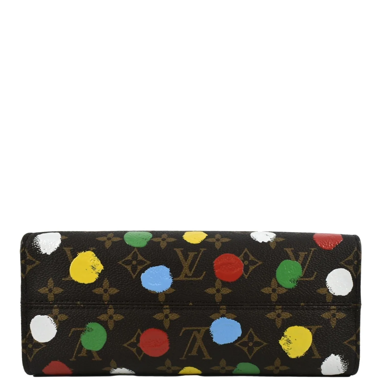 LOUIS VUITTON Onthego Yayoi Kusama Dots Monogram Canvas Shoulder Bag Multicolor