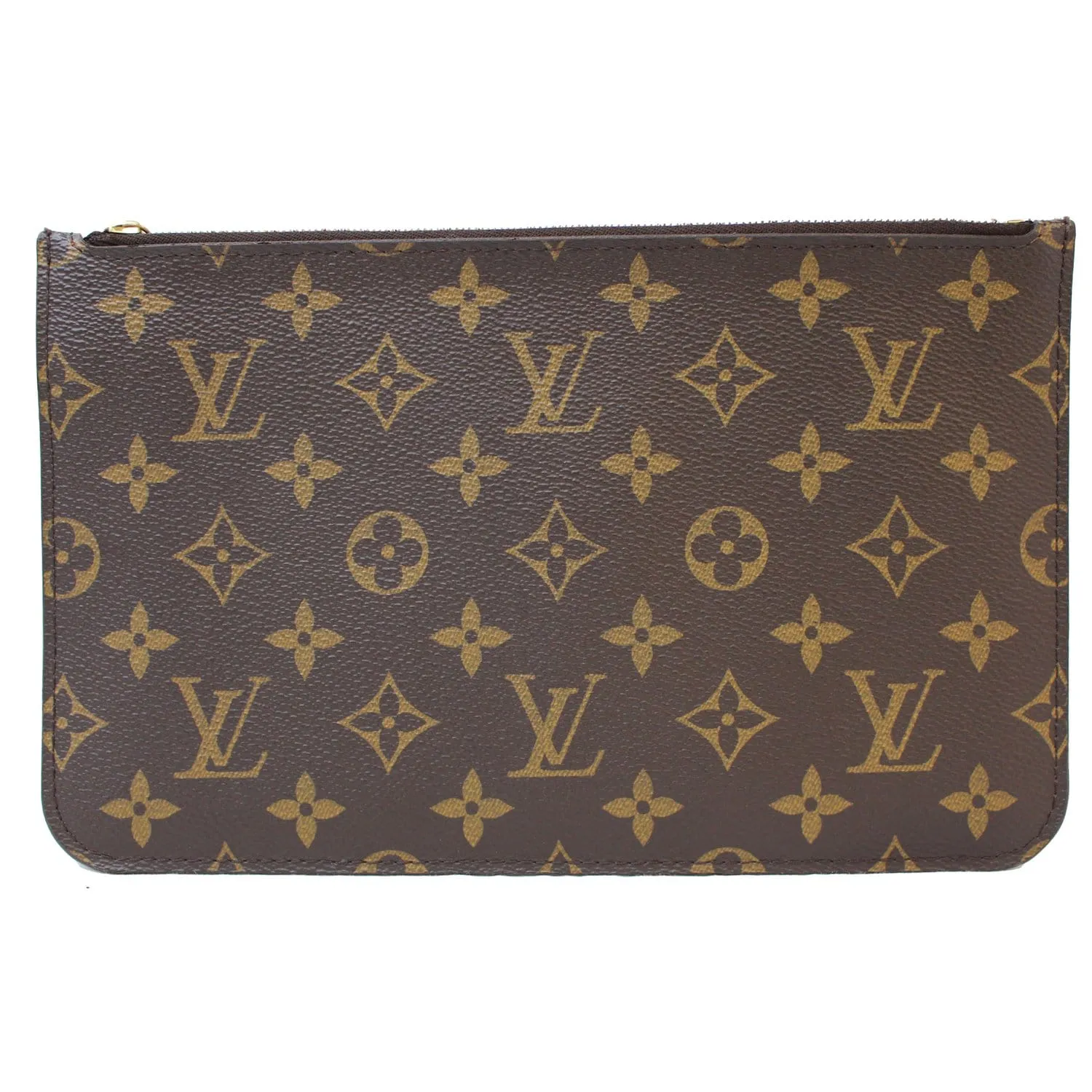 LOUIS VUITTON Pochette Wristlet Pouch Monogram Canvas Neverfull Totem MM Brown