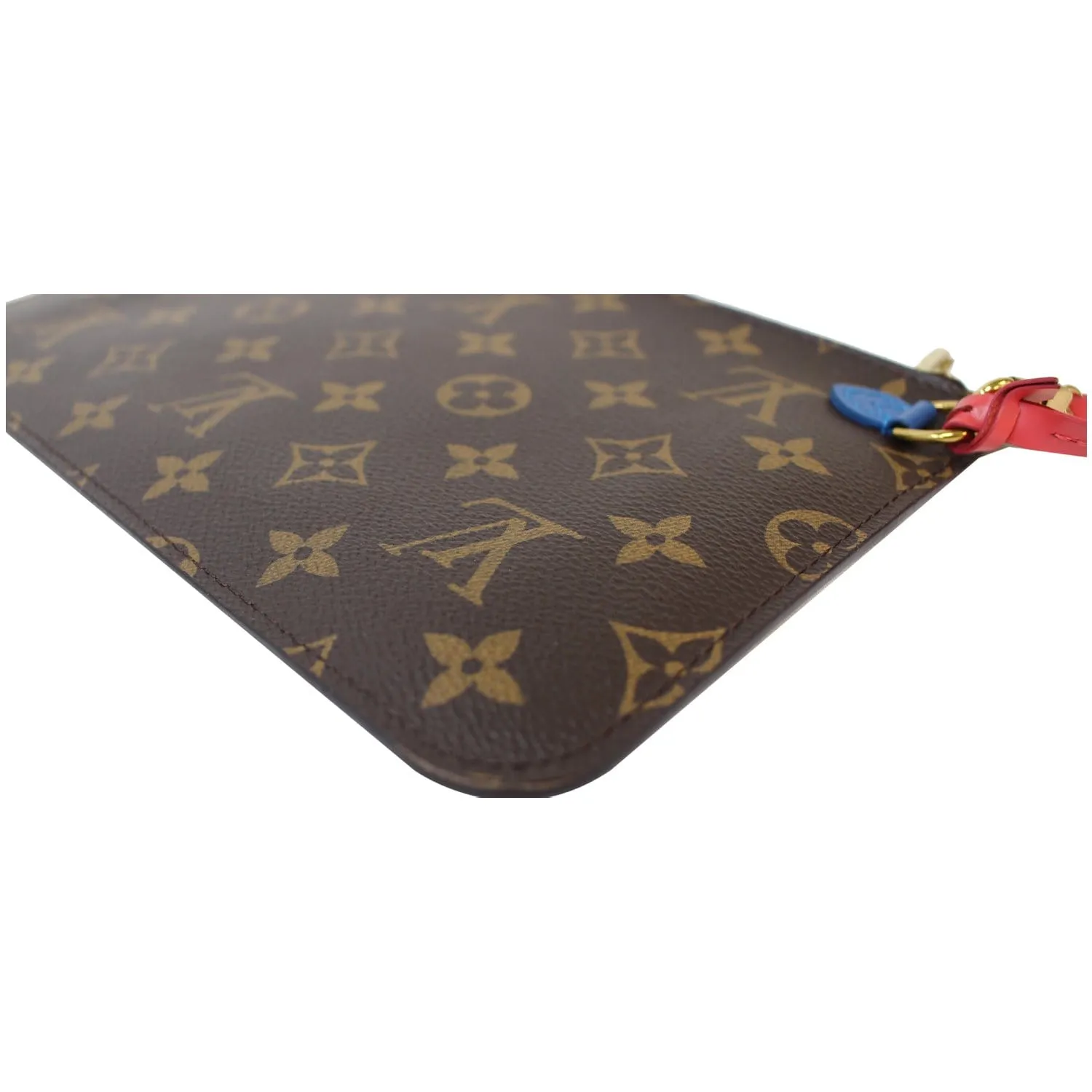 LOUIS VUITTON Pochette Wristlet Pouch Monogram Canvas Neverfull Totem MM Brown