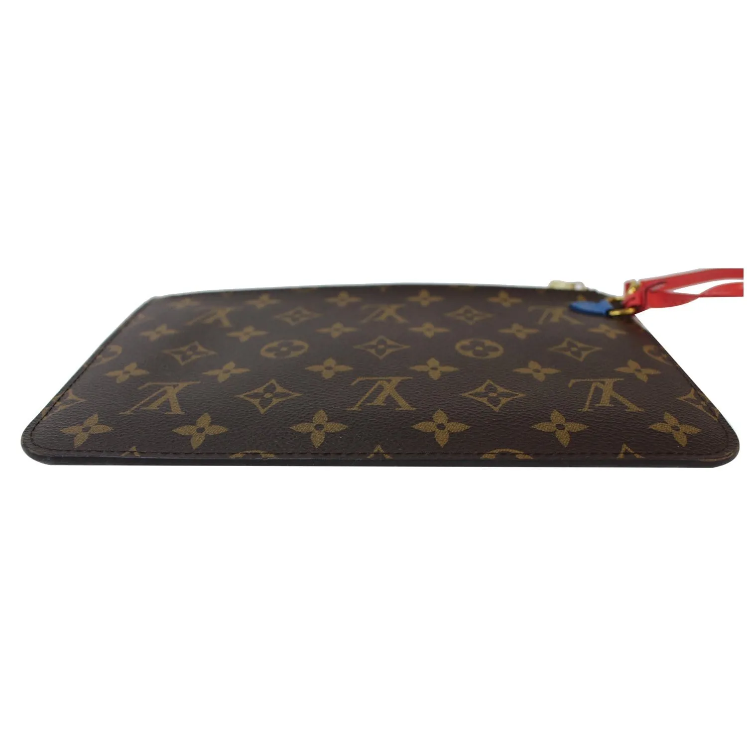 LOUIS VUITTON Pochette Wristlet Pouch Monogram Canvas Neverfull Totem MM Brown