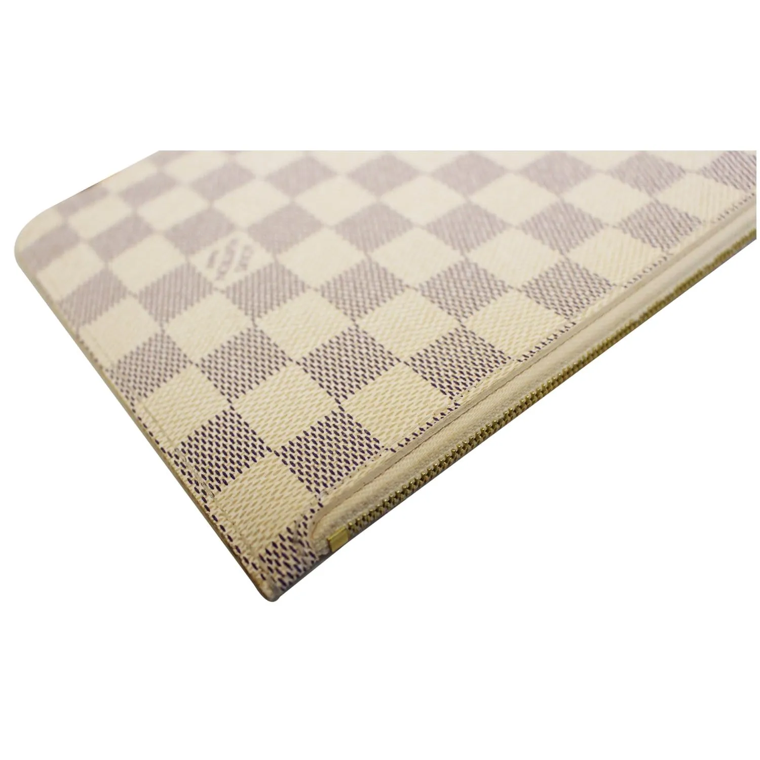 LOUIS VUITTON Pochette Wristlet Pouch Neverfull MM Damier Azur