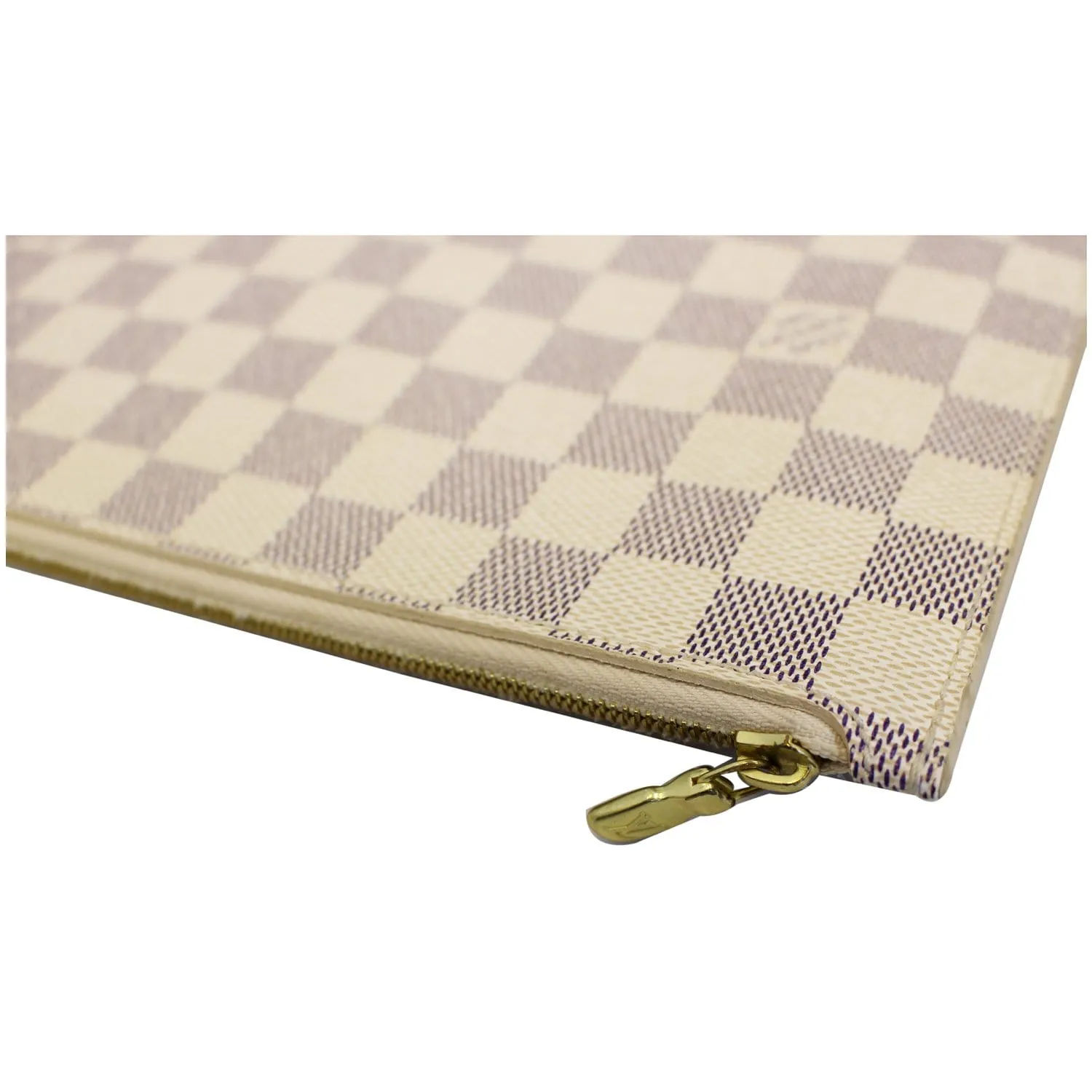 LOUIS VUITTON Pochette Wristlet Pouch Neverfull MM Damier Azur