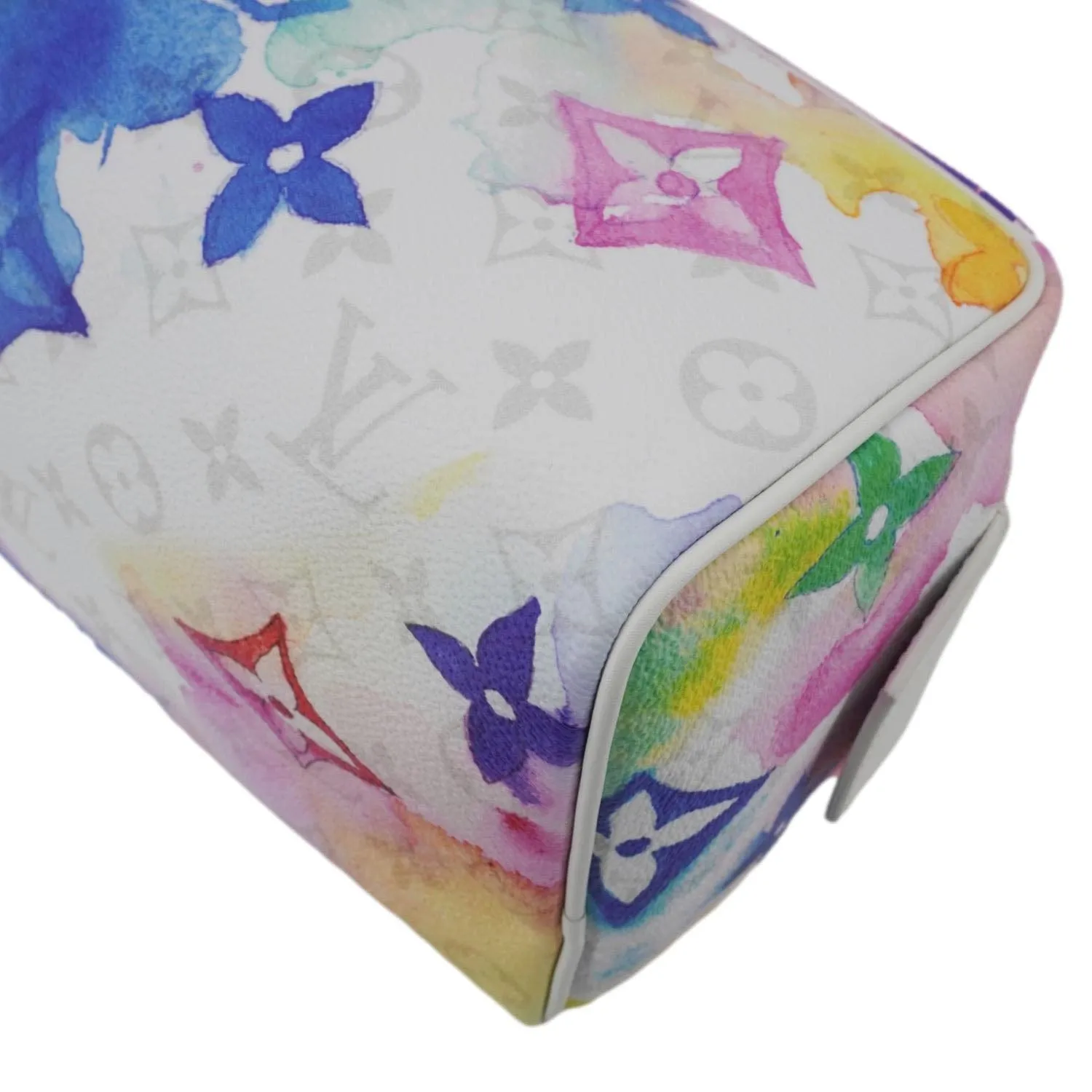 LOUIS VUITTON Watercolor Dopp Kit Monogram Coated Canvas White Toiletry Pouch