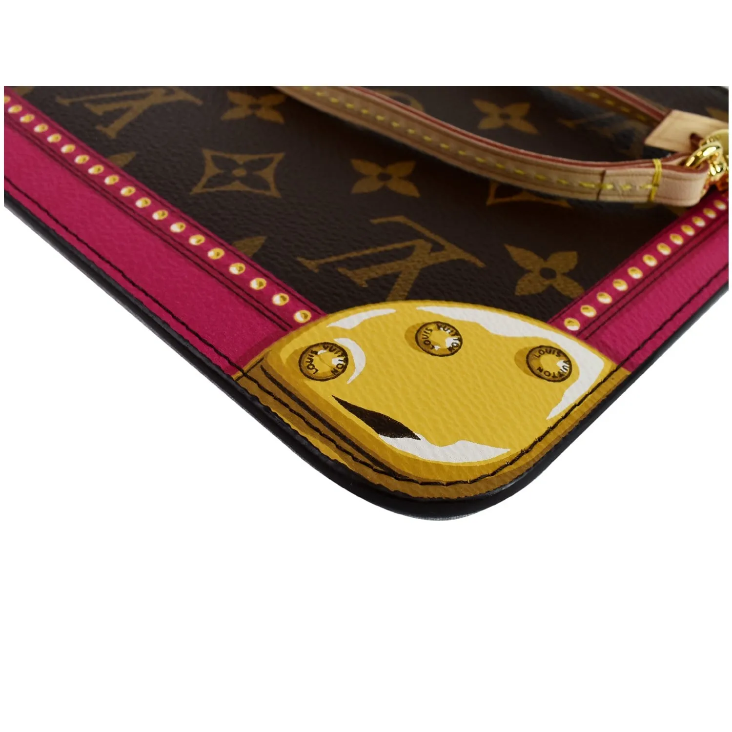 LOUIS VUITTON Wristlet Pouch Monogram Summer Trunk Neverfull MM Brown