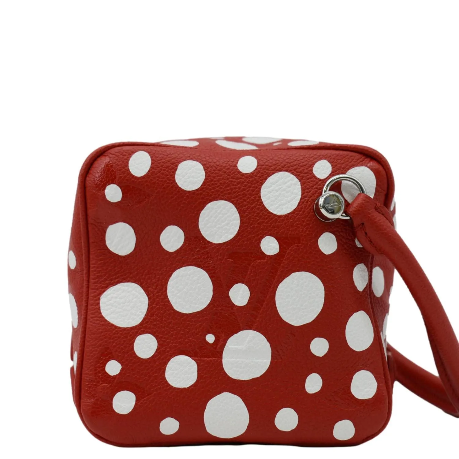 LOUIS VUITTON x YAYOI Kusama Square Overseas Monogram Leather Shoulder Bag Red