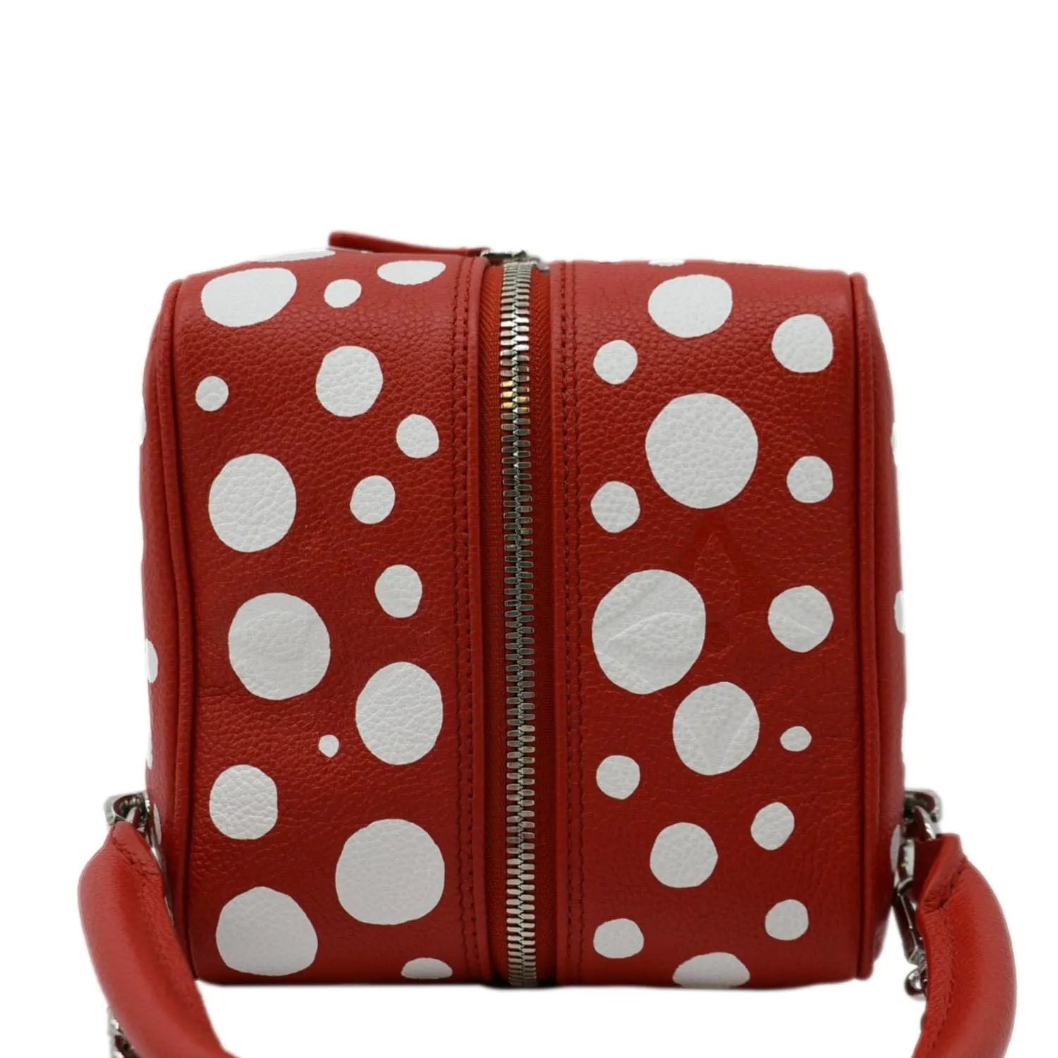 LOUIS VUITTON x YAYOI Kusama Square Overseas Monogram Leather Shoulder Bag Red