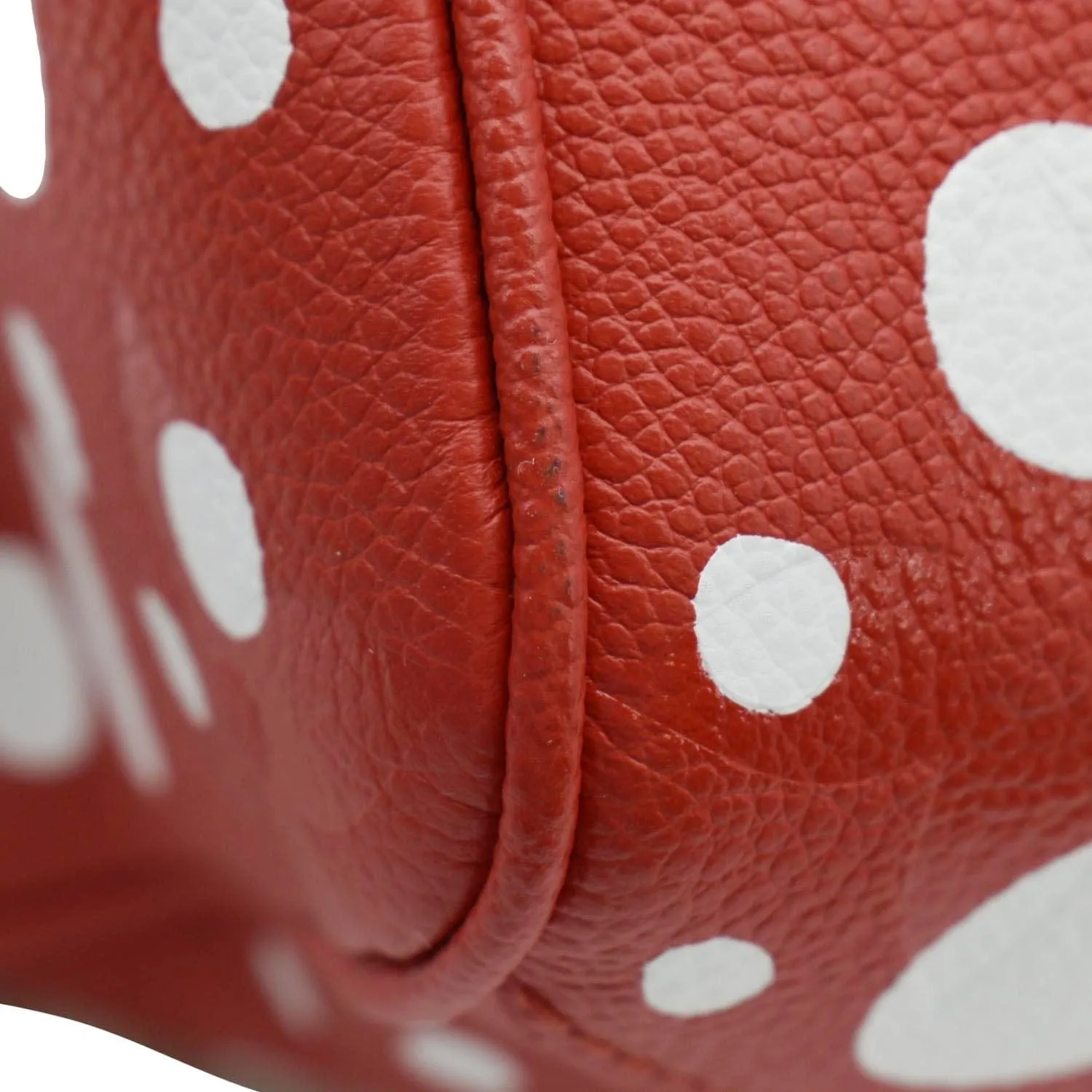 LOUIS VUITTON x YAYOI Kusama Square Overseas Monogram Leather Shoulder Bag Red