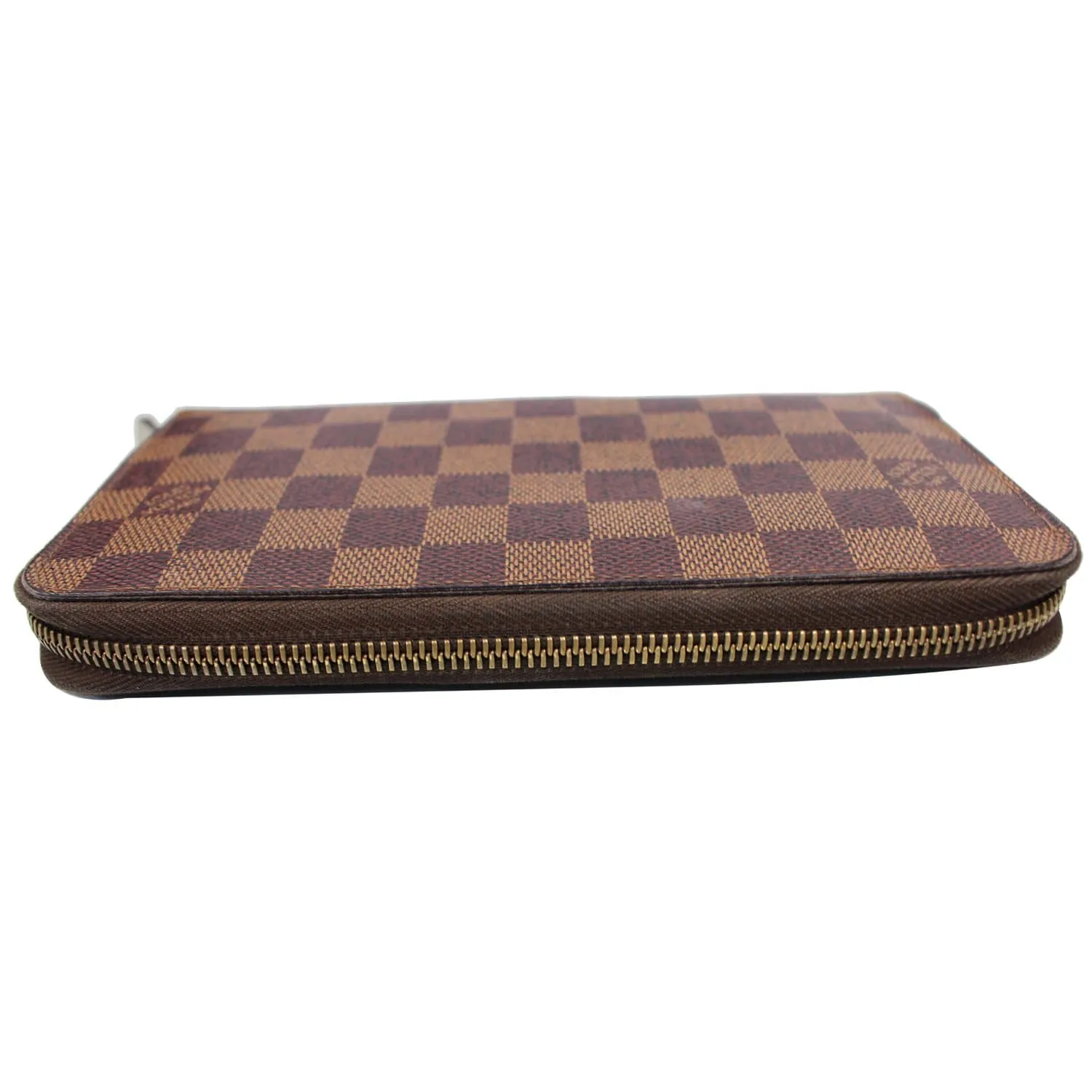 LOUIS VUITTON Zippy Damier Ebene Organizer Wallet Brown