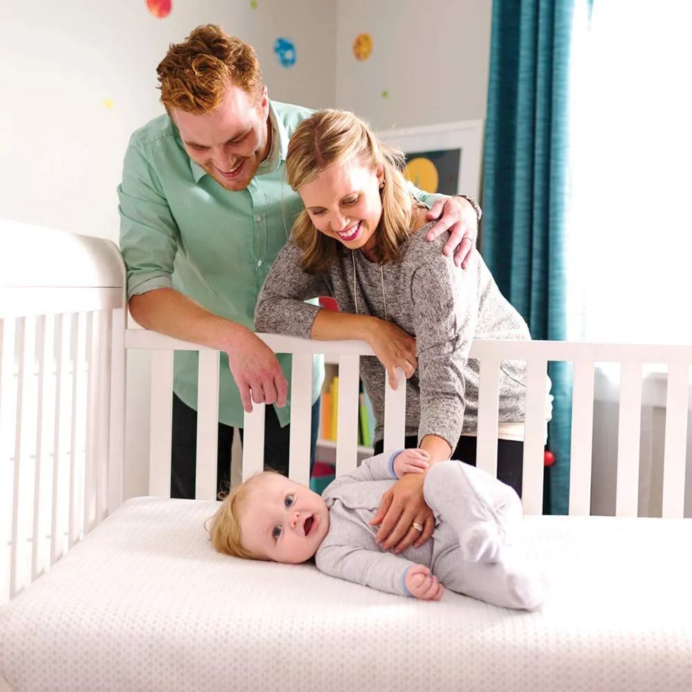 Lullaby Earth Super Lightweight Breeze Crib Mattress - White (LE16 / 2-Stage)