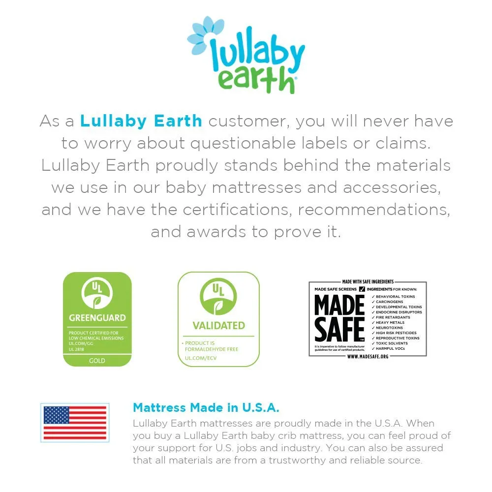 Lullaby Earth Super Lightweight Breeze Crib Mattress - White (LE16 / 2-Stage)