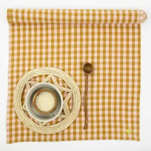 Maria Table Runner Pink / Mustard