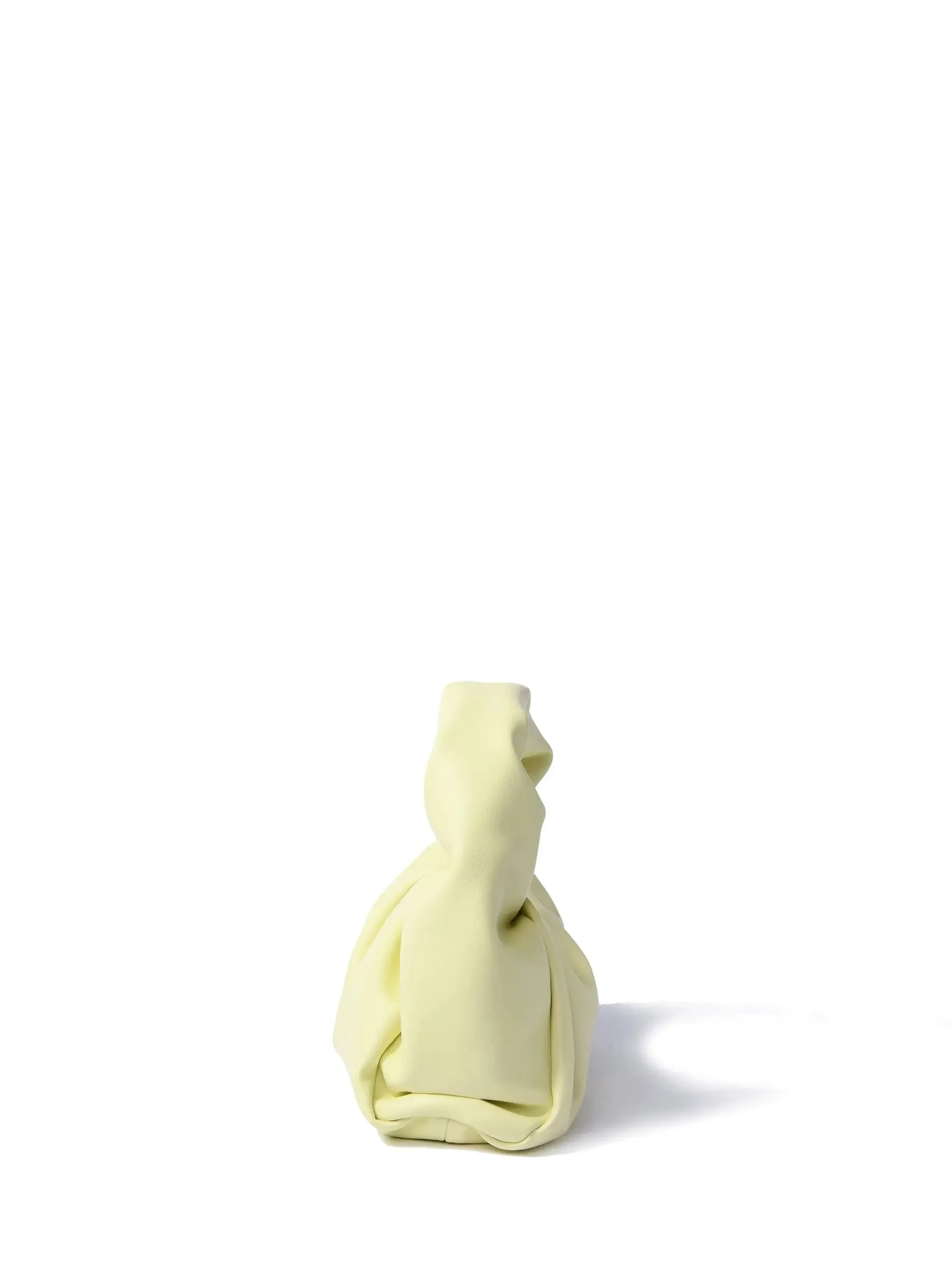 Marshmallow Croissant Leather Bag, Bright Yellow by Bob Oré