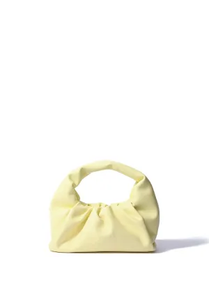 Marshmallow Croissant Leather Bag, Bright Yellow by Bob Oré