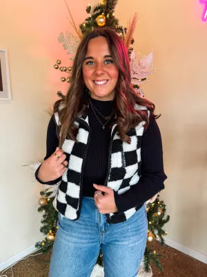 MATCH MY VIBE CHECKERED VEST