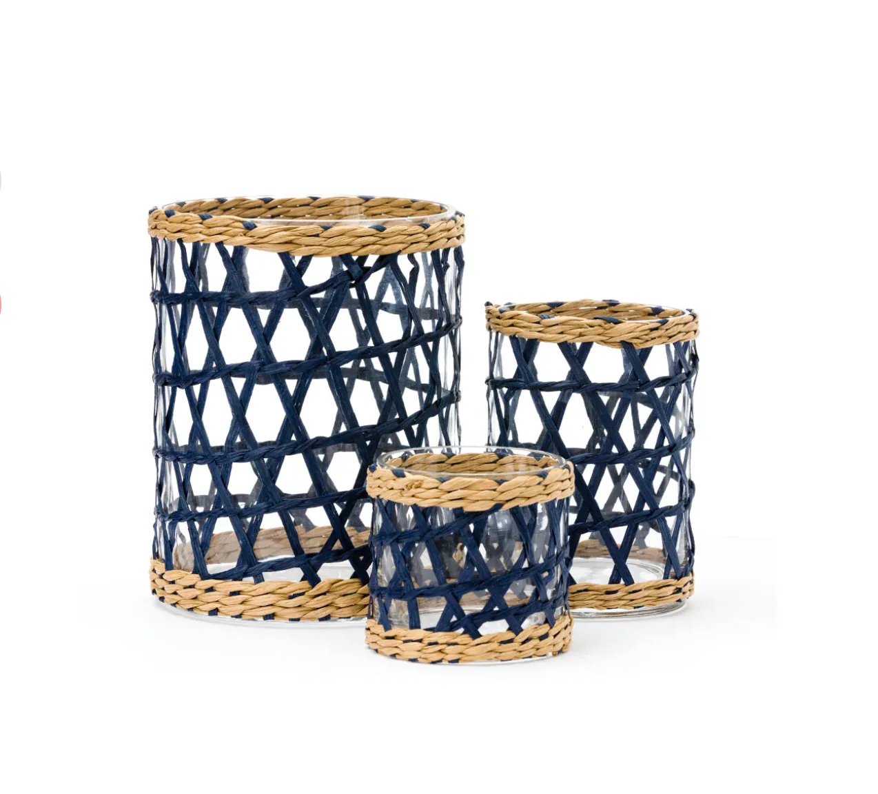 Medium Navy Wicker Hurricane