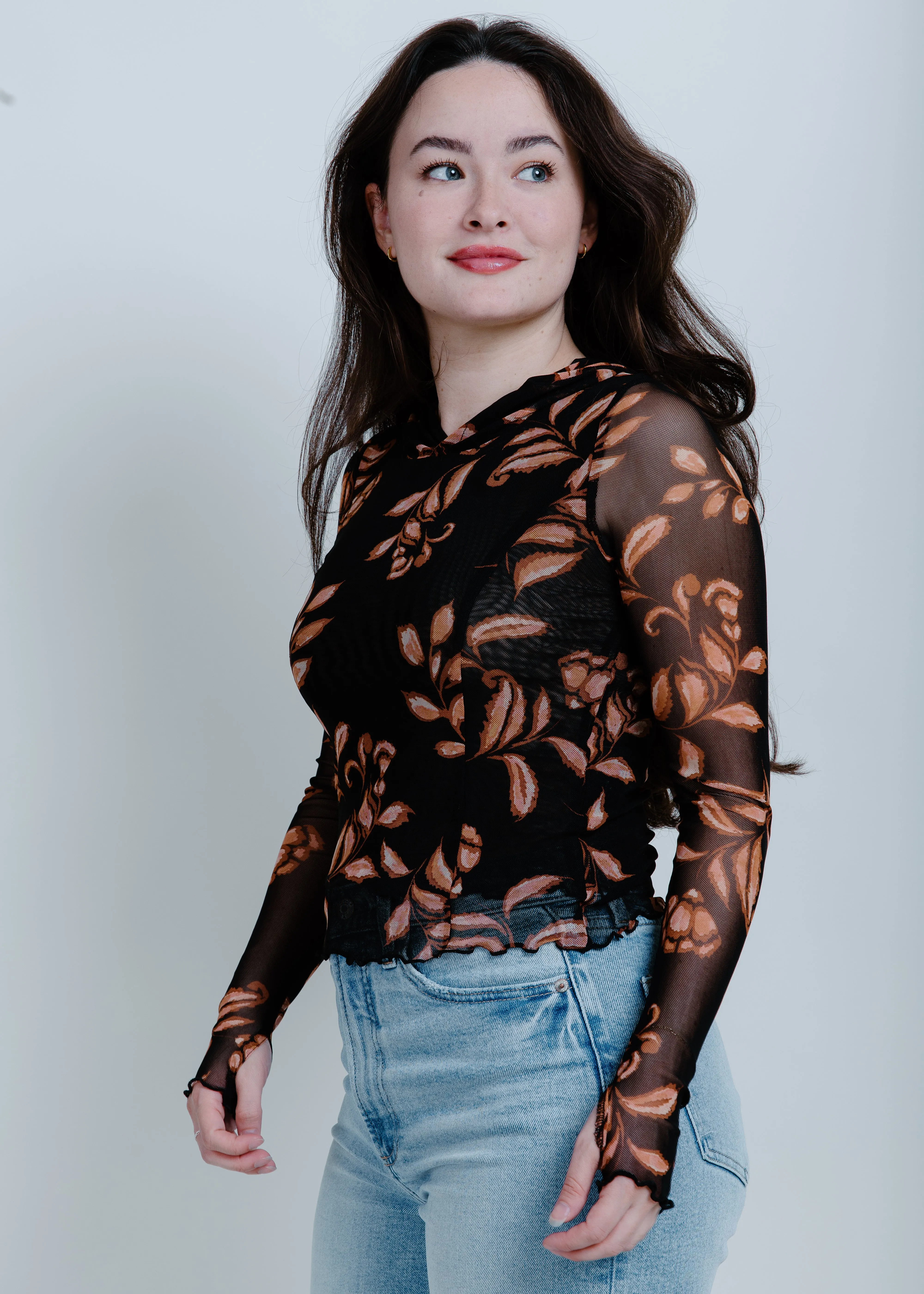Meredith Floral Mesh Top