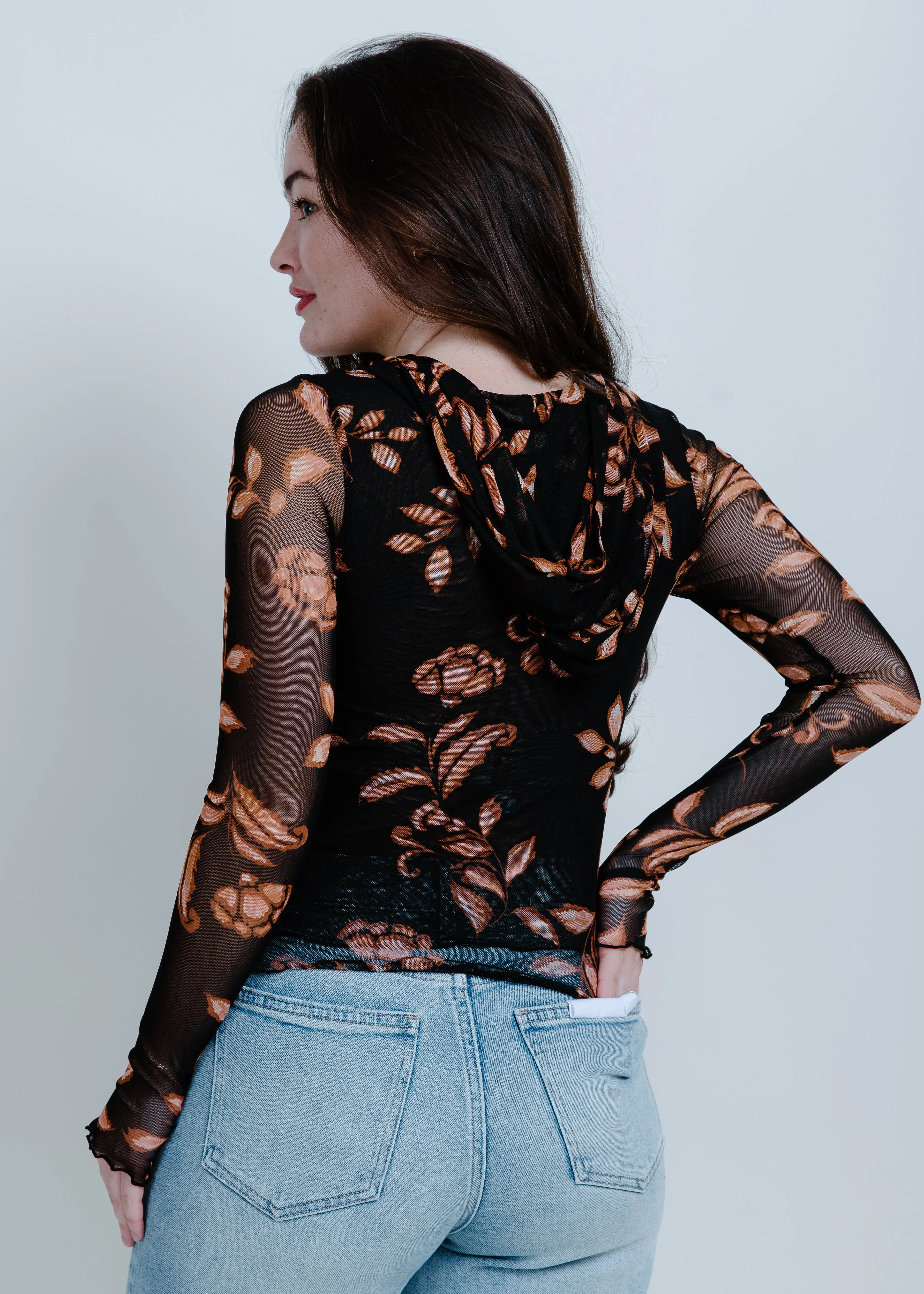 Meredith Floral Mesh Top